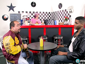 Lester and Karl have hit the local burger joint.