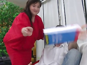 Huge Grandmother fucked by teen lover