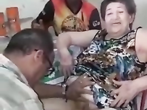Clelia 70 year old vagina cunt being shaved by friend