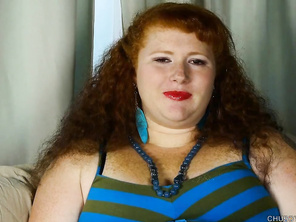 Hot fatty redhead talks dirty about her first 3some
