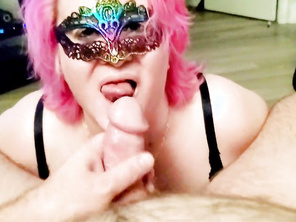 Hotwife sucks and deepthroats big dick like a goddess