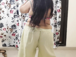 Desi indian beautiful horny bhabhi getting ready for her suhagrat part 2