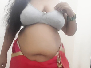 naughty indian Tamil wearing saree and getting horny