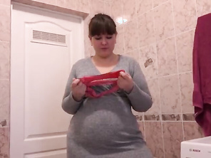 Gf's panties aroused a mommy plump. Homely unusual fetish masturbation and panty sniffing. Gf from plump wife and close-up.