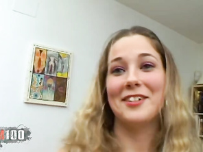 First scene with the plump French slut Calia offering her huge butt